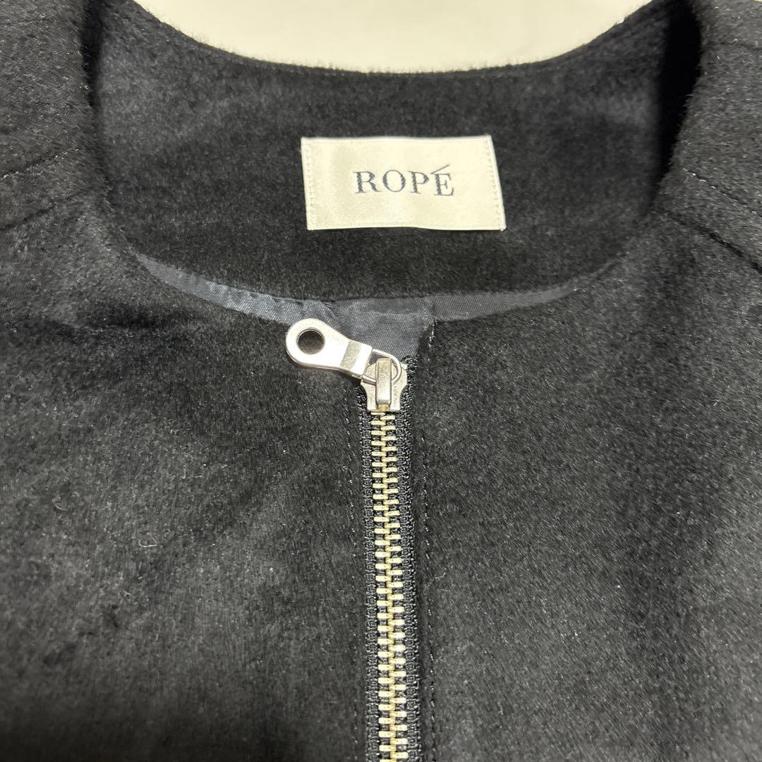 ROPE ロペ 24AW プレミアムカシミヤ ジップブルゾン 黒 ブラック