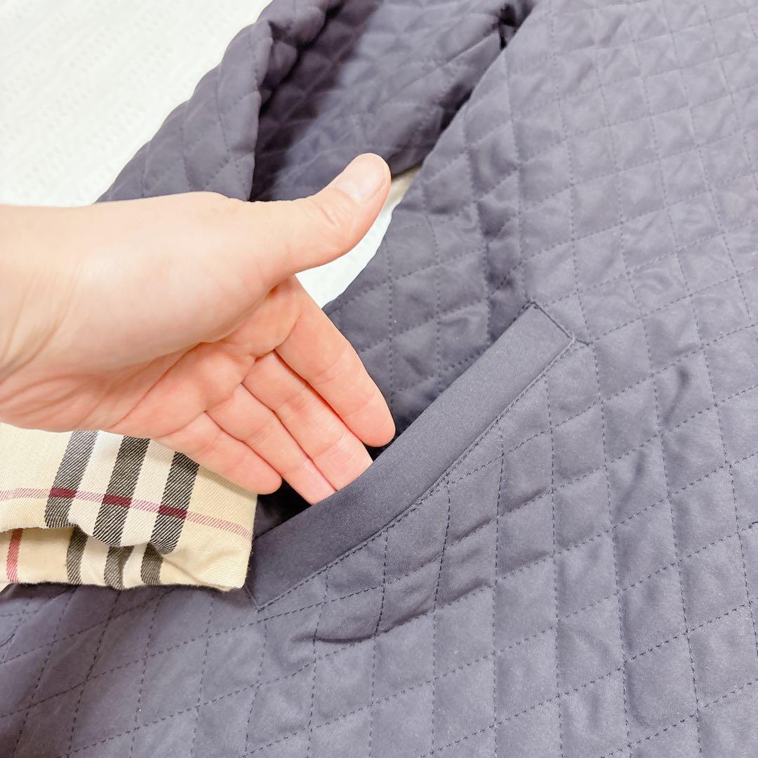 BURBERRY LONDON ノバチェック キルティングジャケット Mブラック