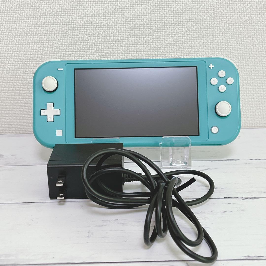 【動作OK】　Nintendo Switch Lite ターコイズ　充電器付き Nintendo Switch Lite ターコイズ 本体 充電器付き 箱付き