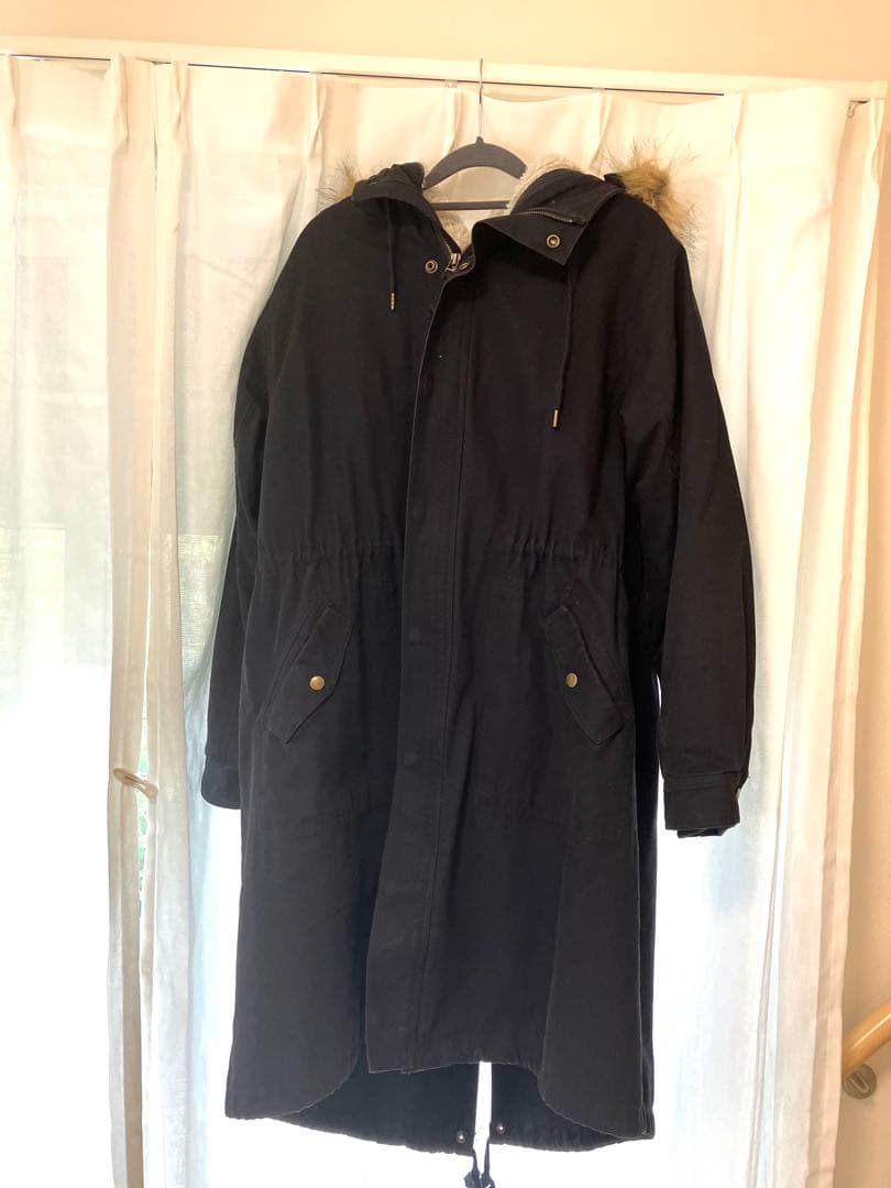 somari ネイビー ファー付きモッズコート サイズ1