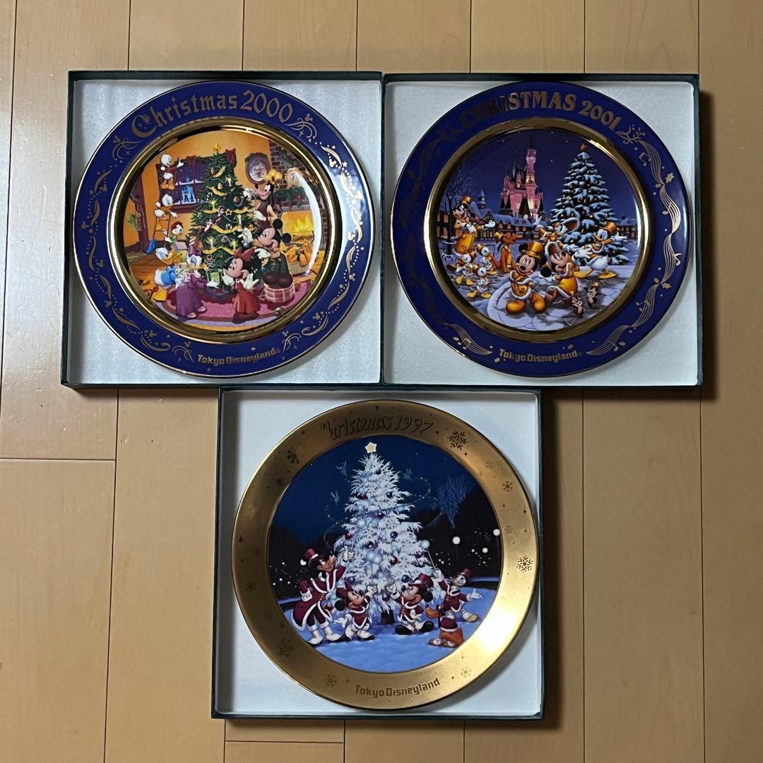 東京ディズニーランド 1997・2000・2001 クリスマス記念プレート