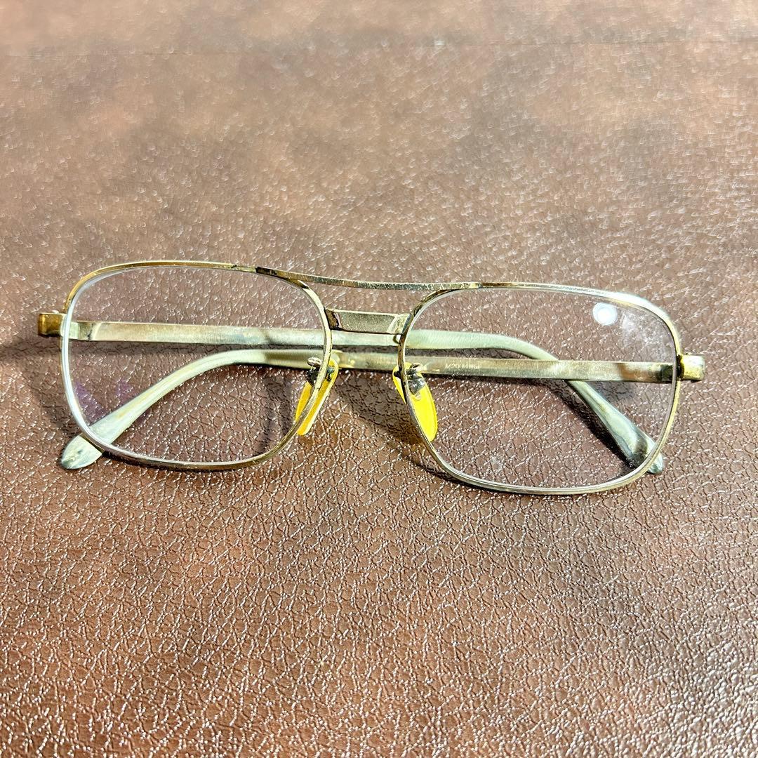 μ - son 14WGF 14K 金張り 度入り メガネ メガネフレーム N-651 1/20 12KGF K-18D 【金張り眼鏡フレーム 飾り部分18金使用 日本