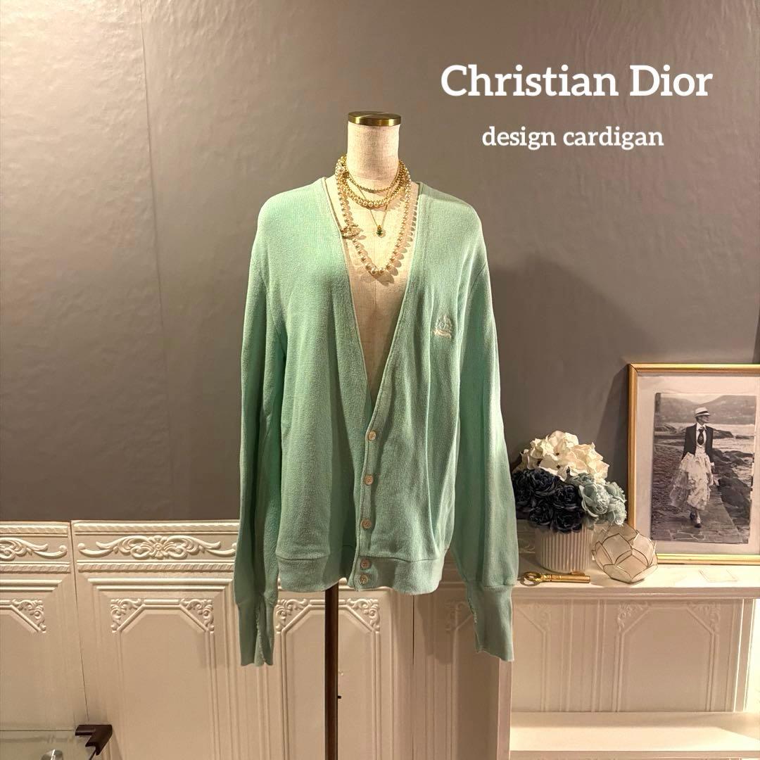 【Christian Dior】アメリカ製　ディオール　刺繍デザインカーディガン Dior(ディオール) カーディガン(レディース) - ブランド通販のBUYMA