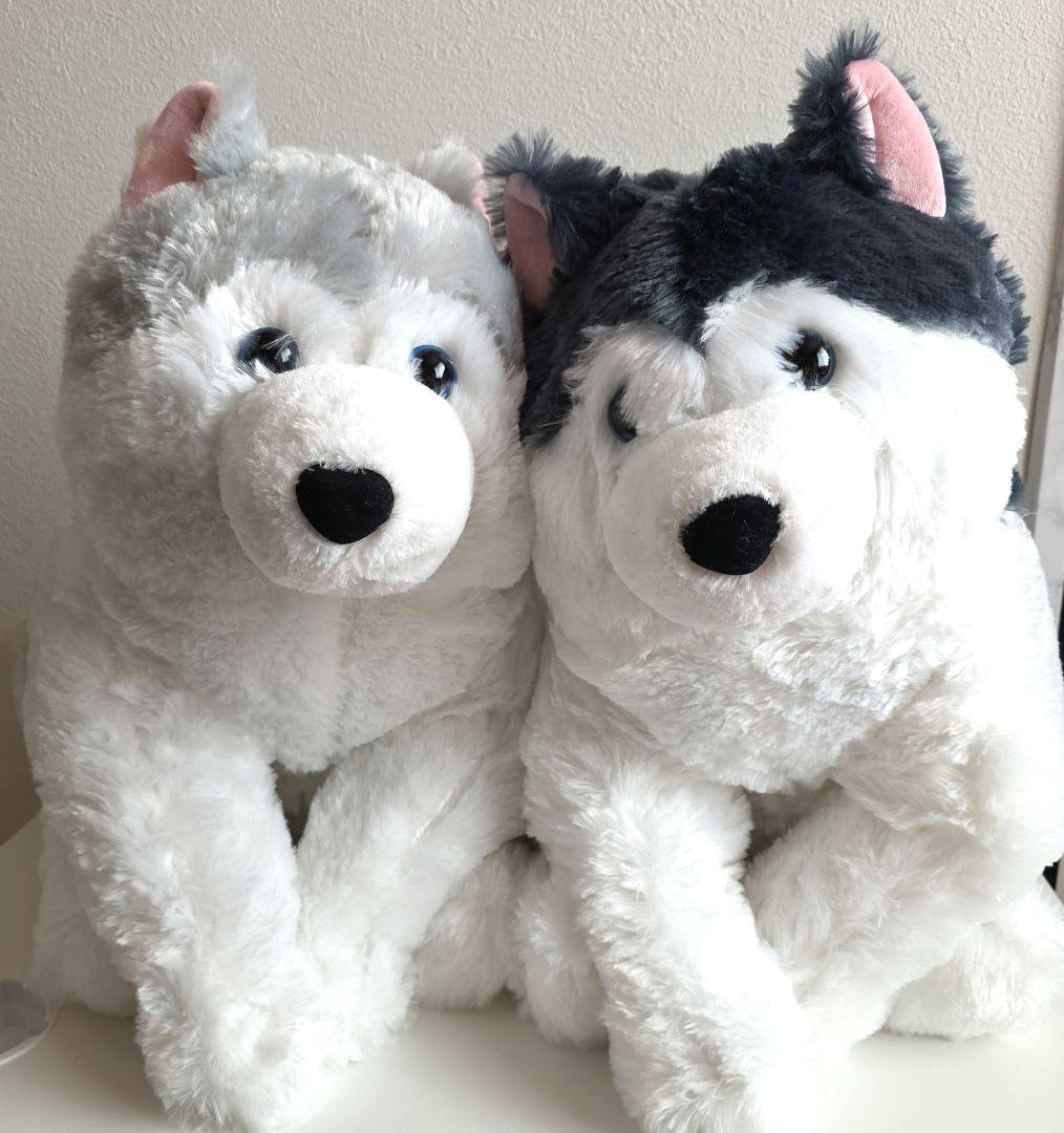 くったり もふもふ シベリアンハスキー ウルトラBIG ぬいぐるみ 2個