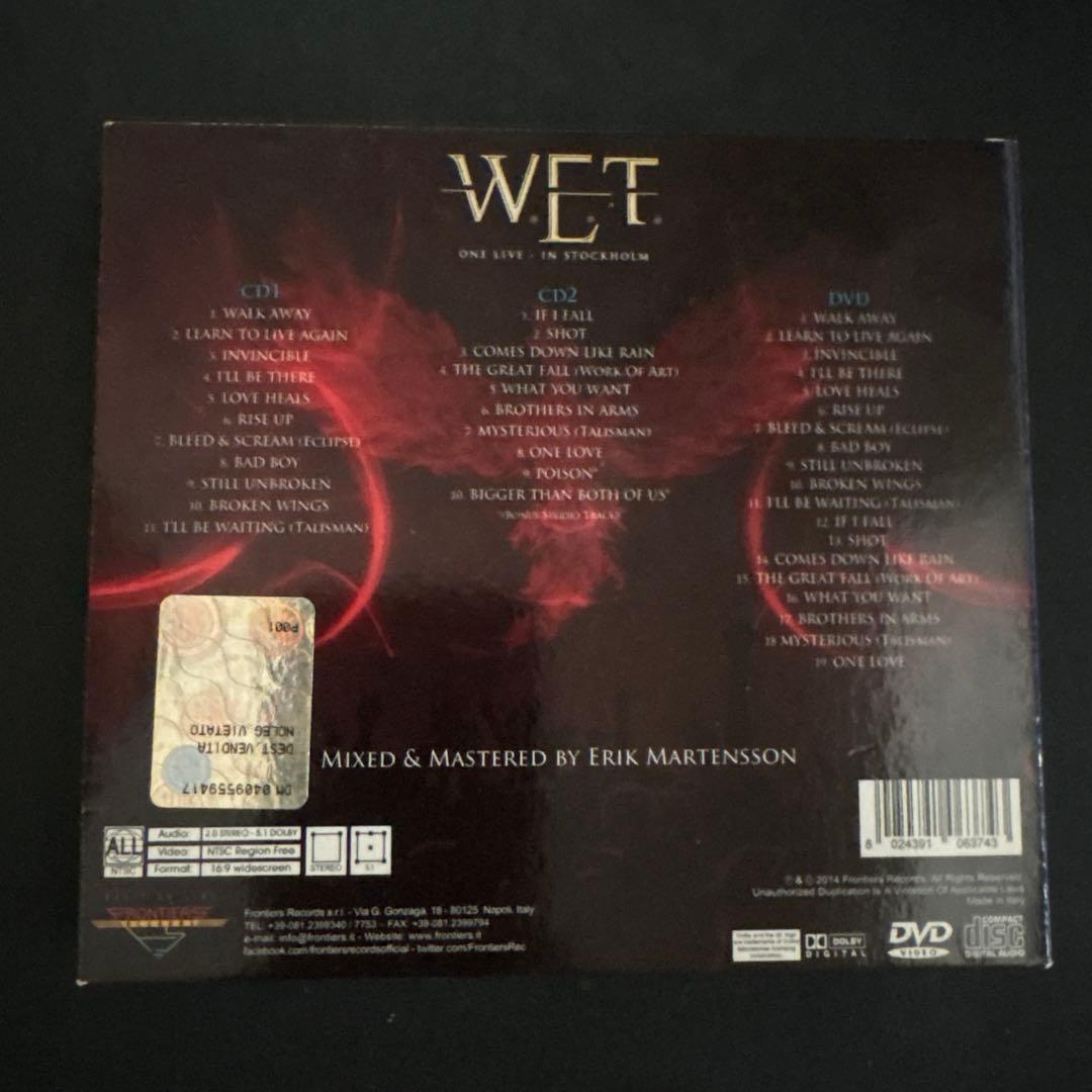 W.E.T. 「ONE LIVE-IN STOCKHOLM」輸入盤2CD/DVD