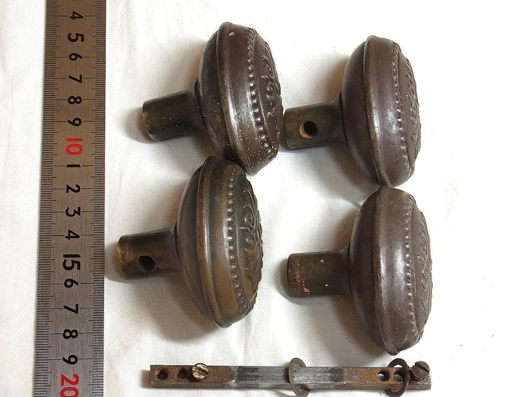 アンティーク 1930年代 ドアノブ 4個 アメリカ製 ヴィクトリアン USA