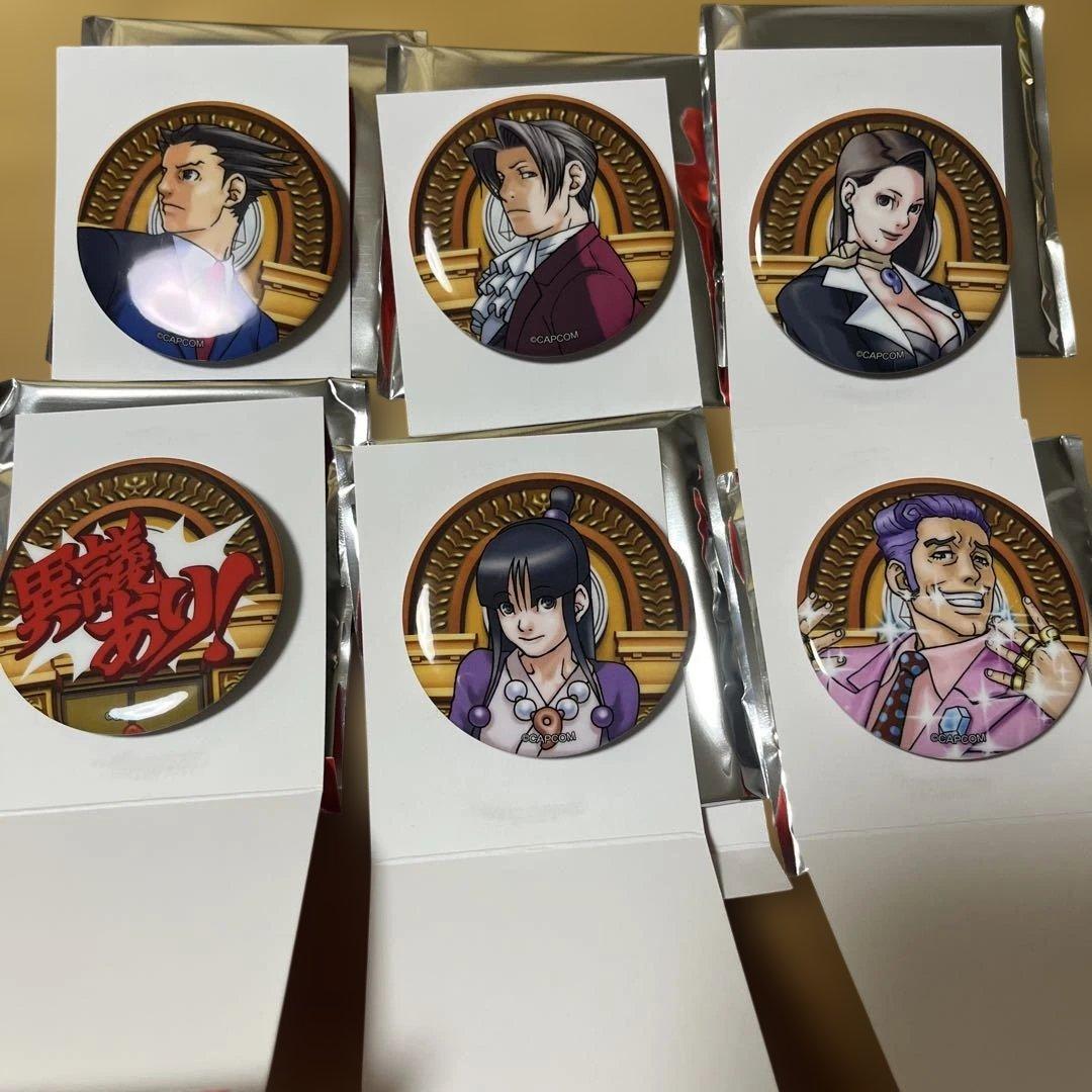 コンプ】逆転裁判 アニマックス朗読劇 限定特典 キャラクター缶バッジ