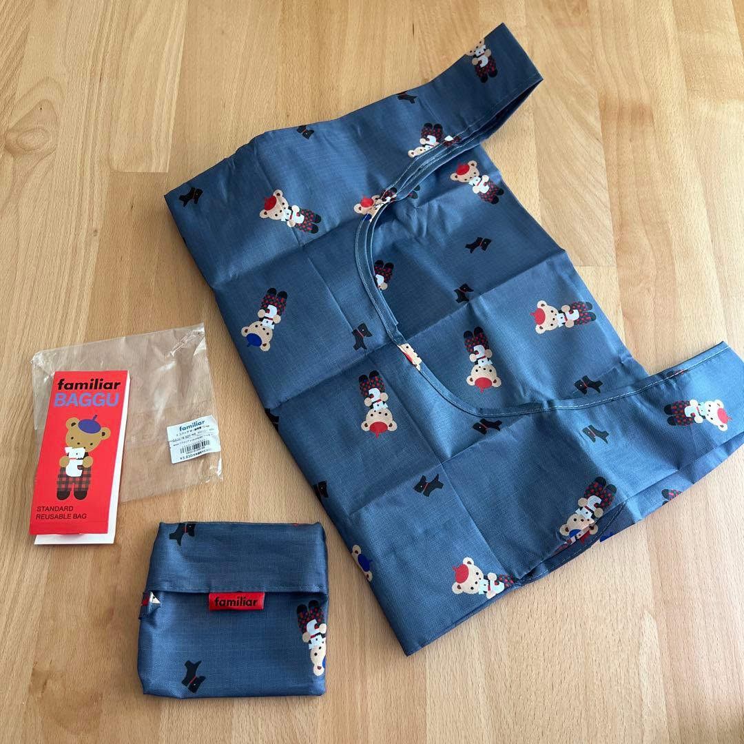 ファミリアfamiliar BAGGU コラボエコバッグ グレー Mサイズ - メルカリ