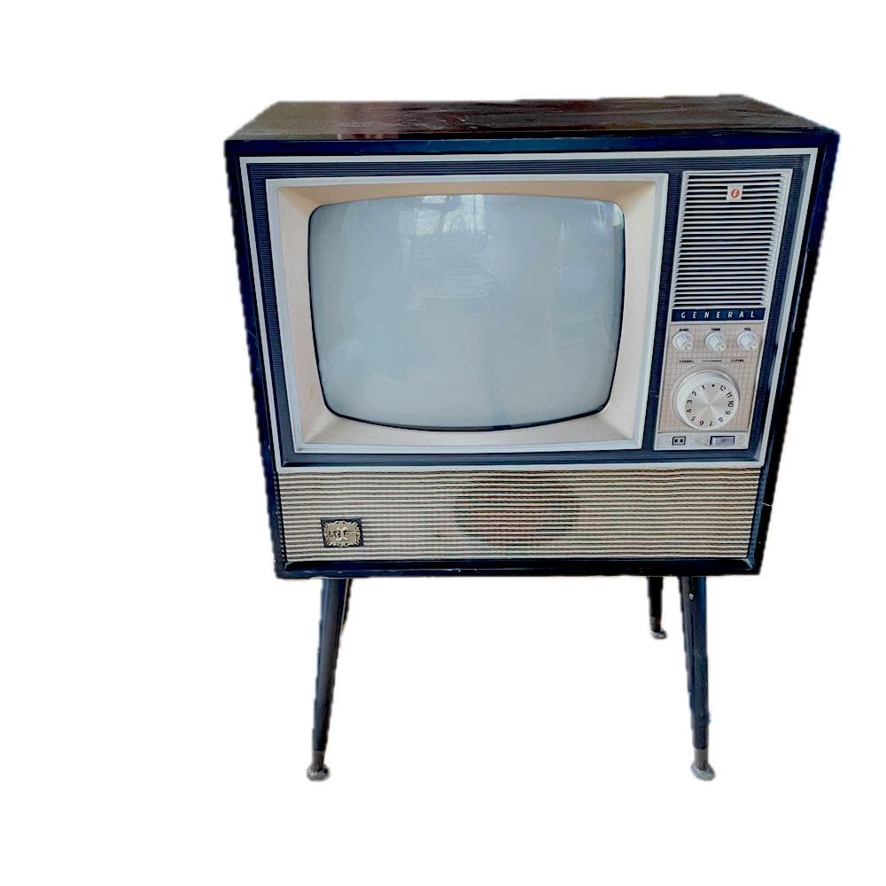 白黒テレビ 昭和レトロ GENERAL ゼネラル 真空管 脚付き 起動不可