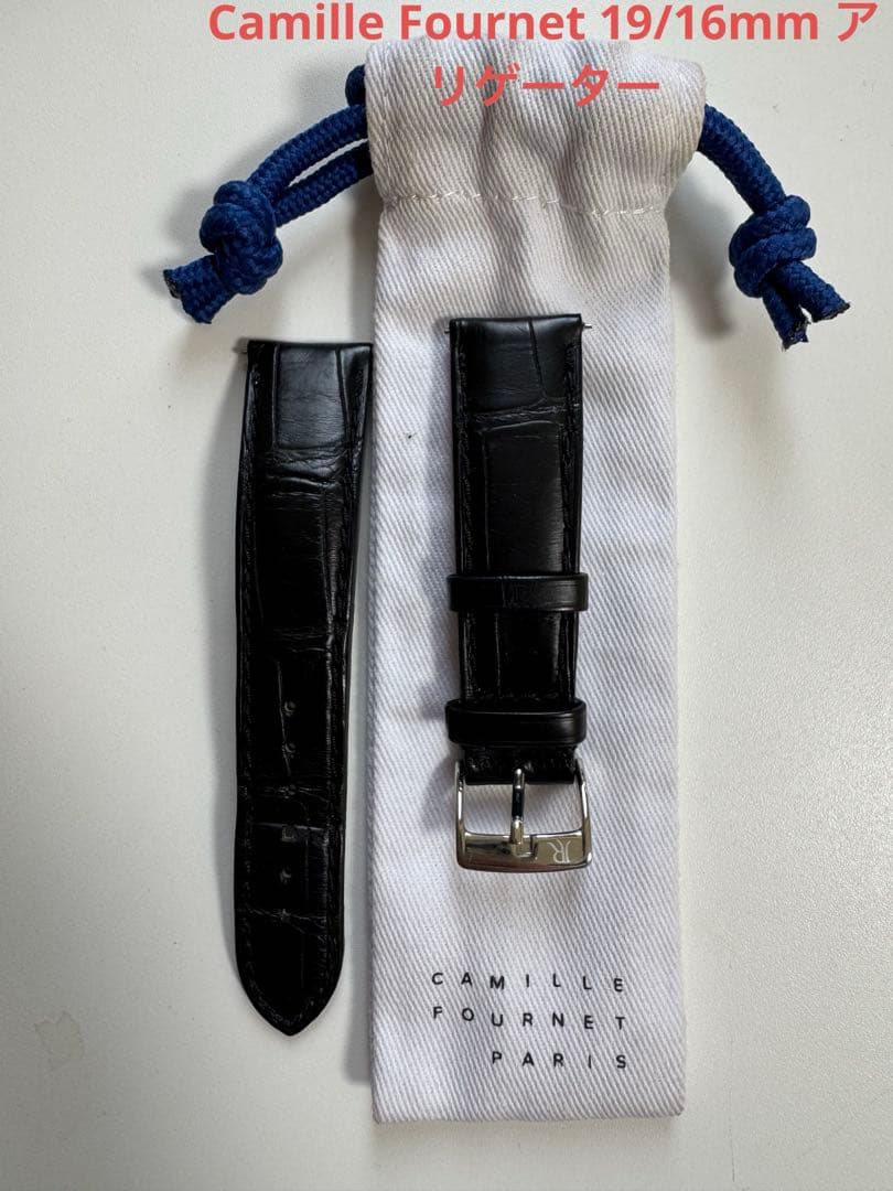 カミーユフォルネ 時計 ベルト アリゲーター ブラック19mm - メルカリ