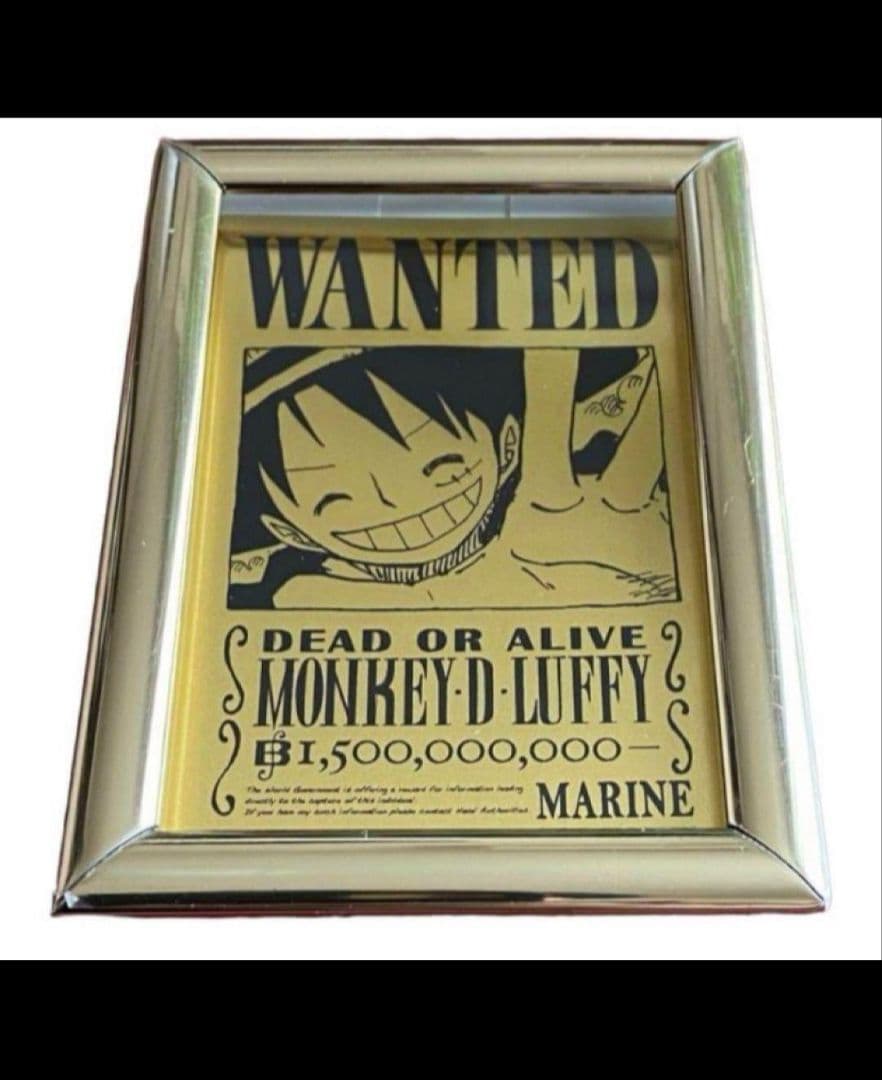 ワンピース ONE PIECE 純金 手配書 メダル ルフィ カード gold - メルカリ