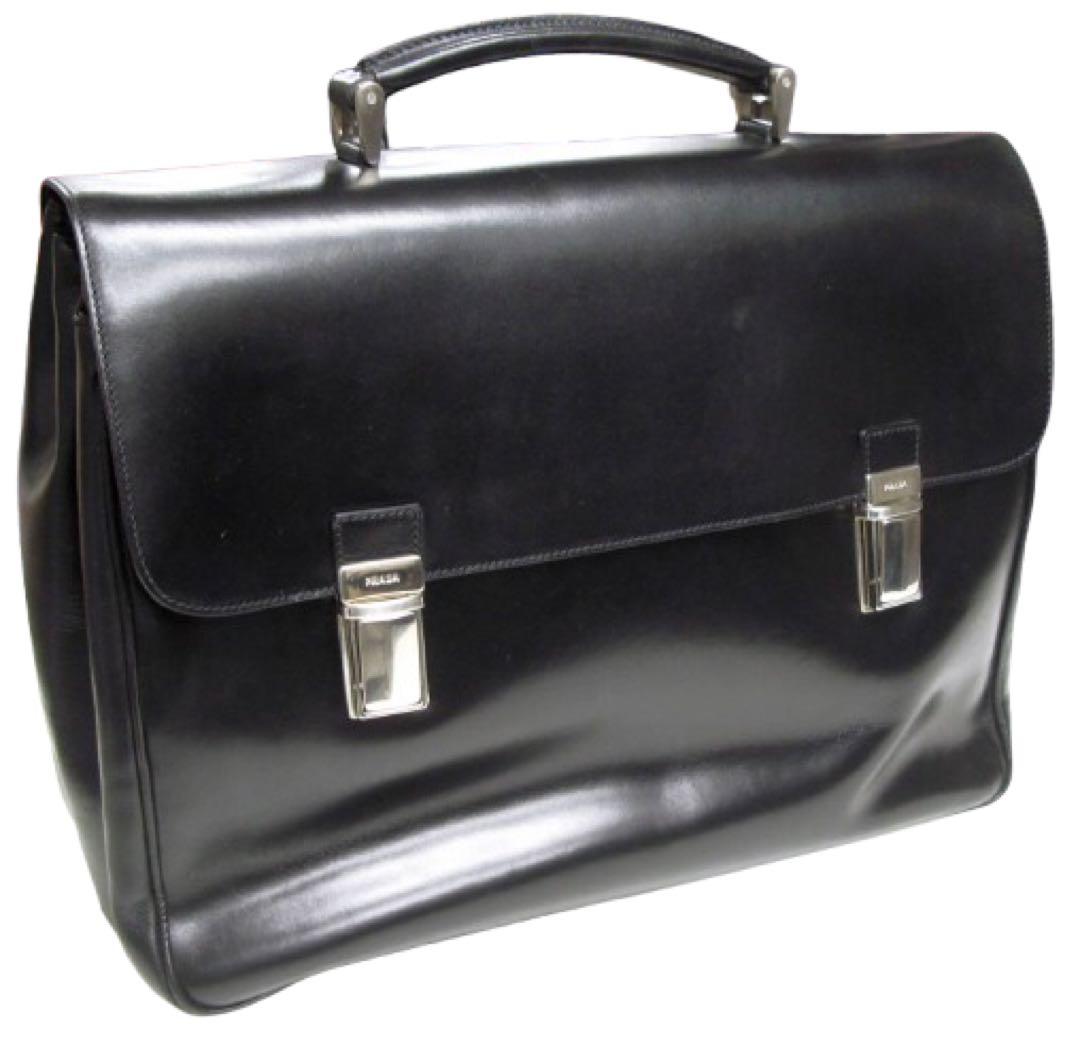 イタリア製正規品【PRADA】名作オールレザーブリーフケース ドクターズバッグ 中古・古着通販】PRADA (プラダ) オールレザー ドクターズバッグ