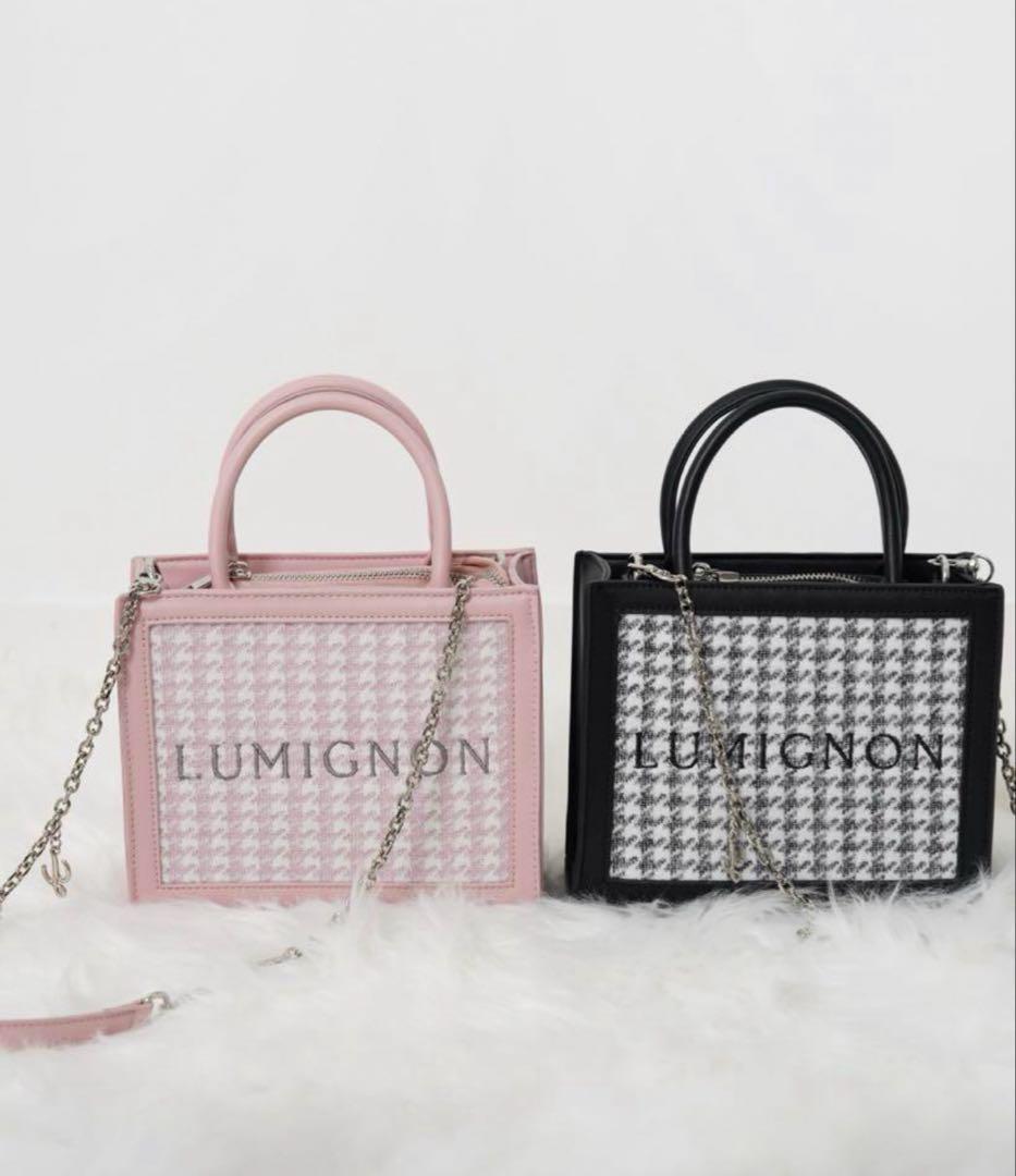 Lumignon houndstooth 2way bag ブラック - メルカリ