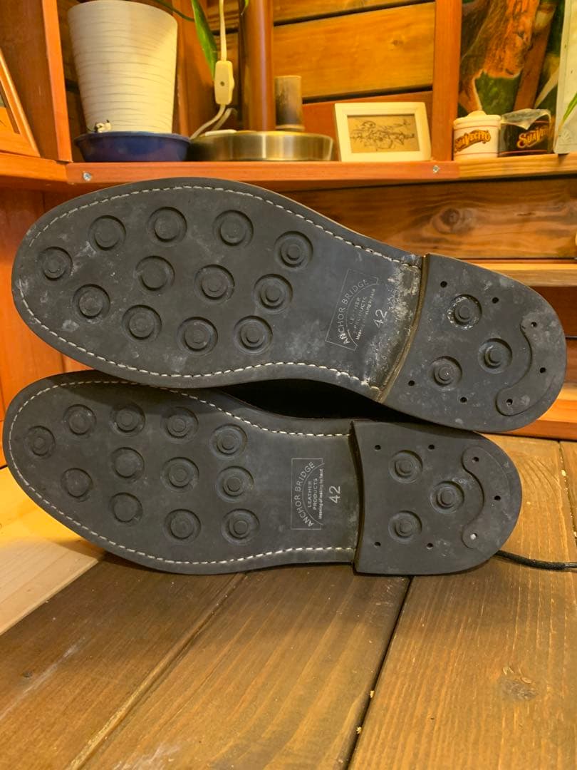 Anchor Bridge チロリアンシューズ 黒レザー 26〜26.5相当 - メルカリ