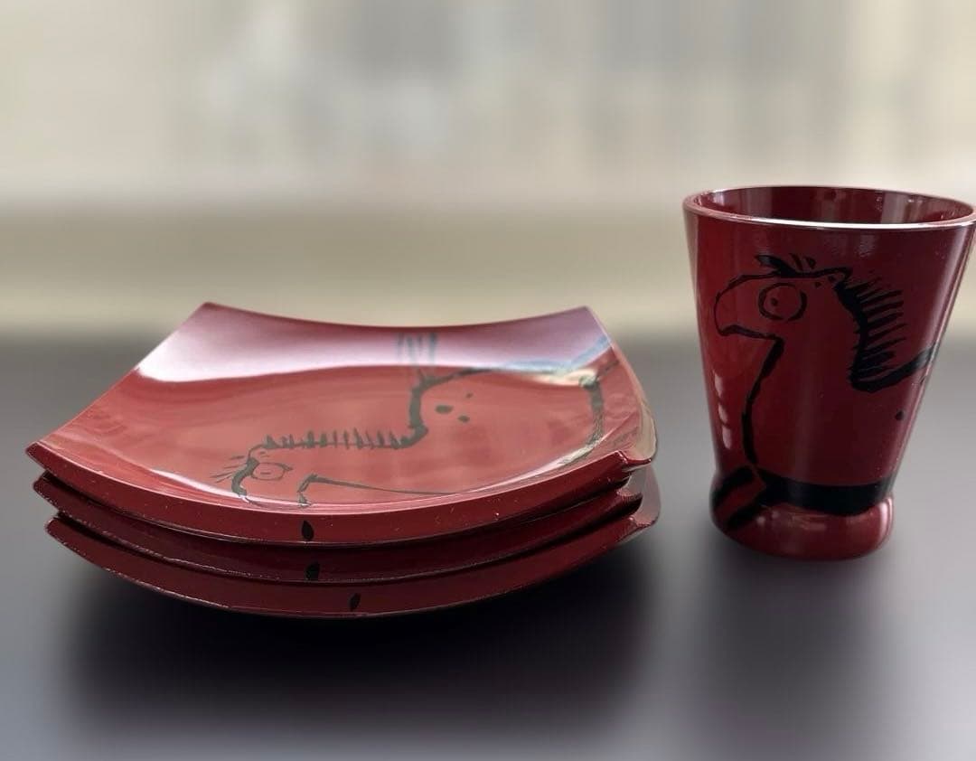 山中 秀文 遊 塗り物器 菓子皿 お猪口 ぐい呑み - メルカリ