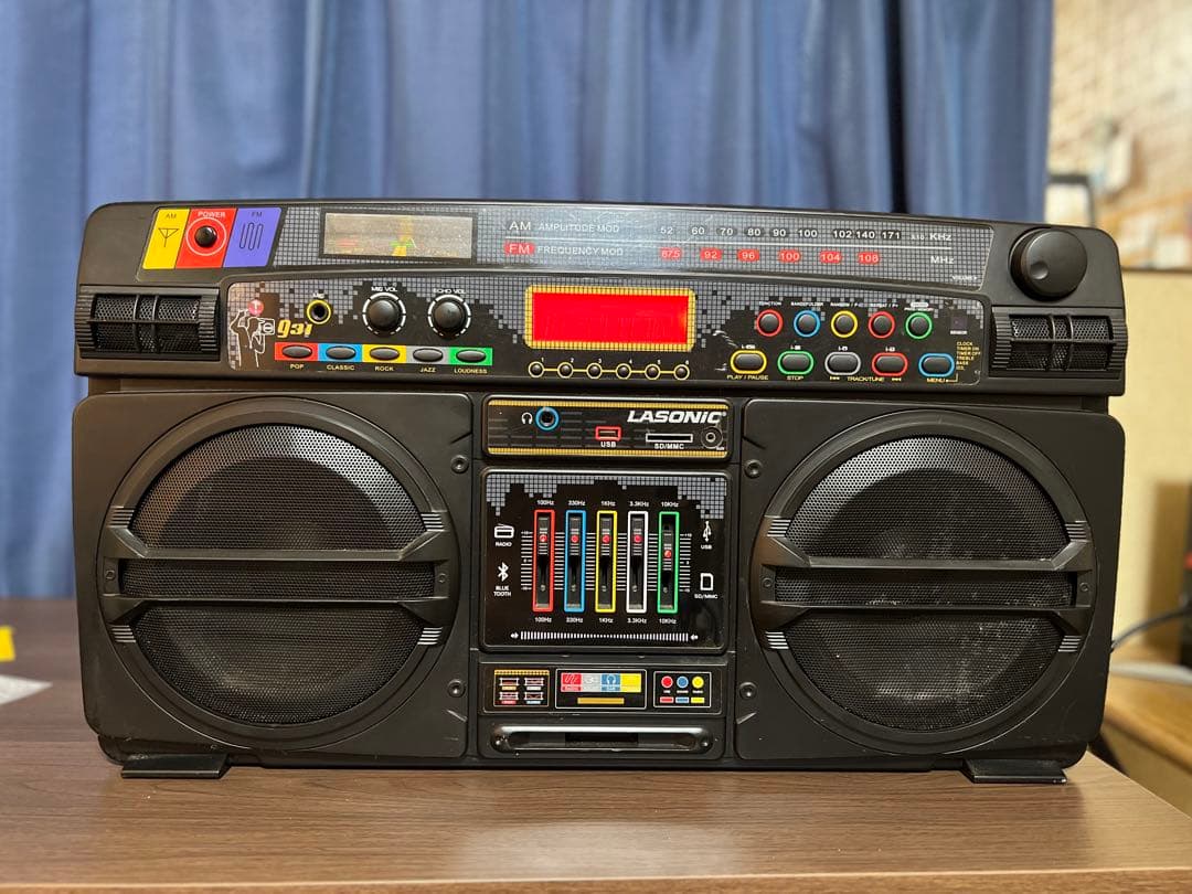 激レア LASONIC Bluetooth レトロ ラジカセ風 ラソニック