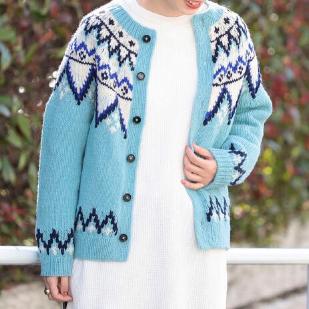 美品【定価1.8万】BEAMS BOY ハンド ノルディック カーディガン - メルカリ