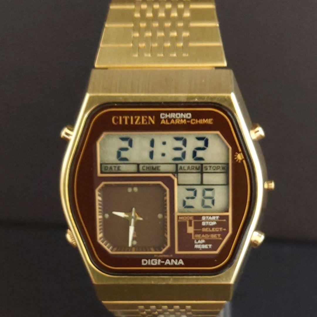 稼働 CITIZEN DIGI-ANA シチズンデジアナ アラーム 純正ベルト - メルカリ