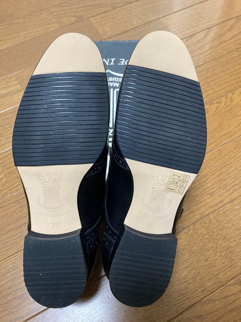 BONTRE ダブルモンクストラップウイングチップ メダリオンシューズ黒本