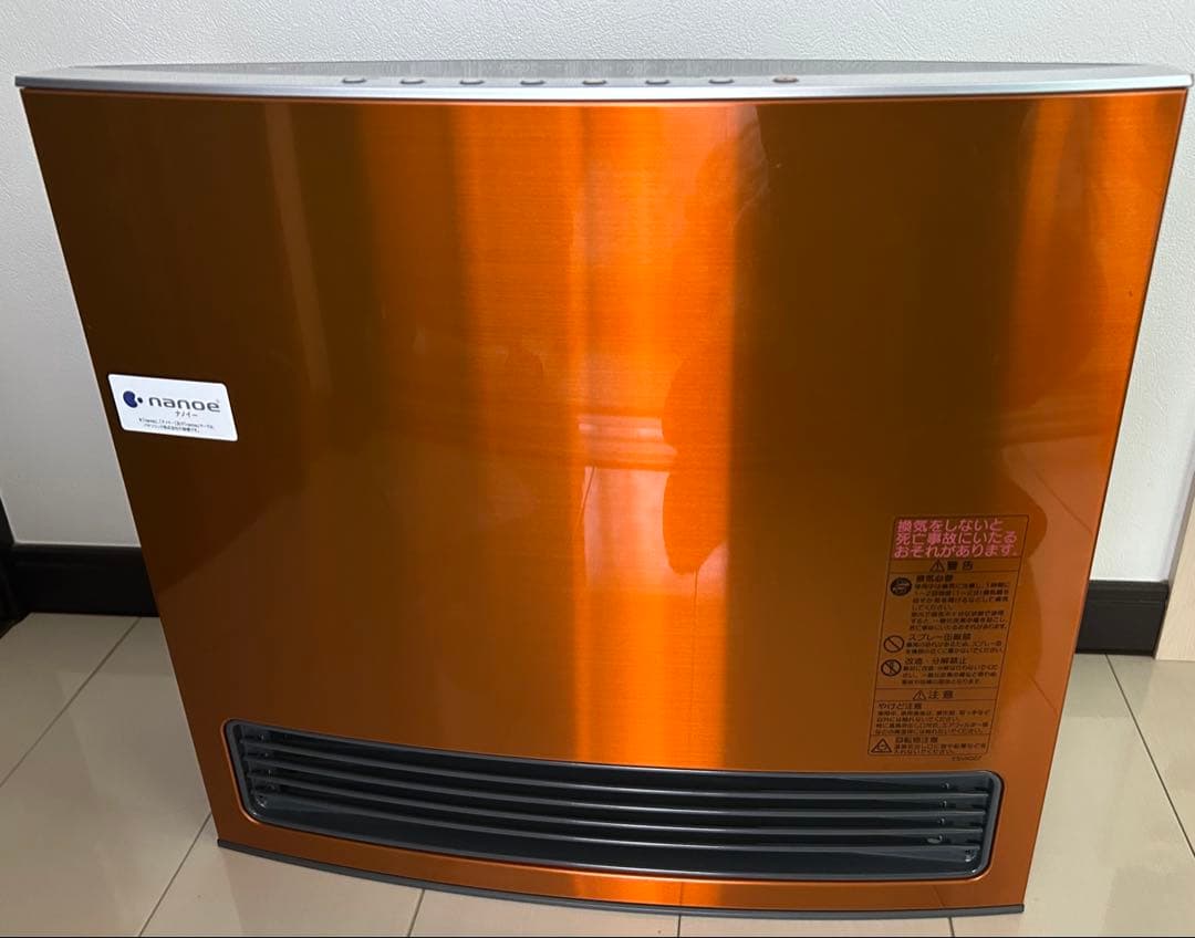 ノーリツ ガスファンヒーター 縦型 ナノイー機能 オレンジ GFH-4003D