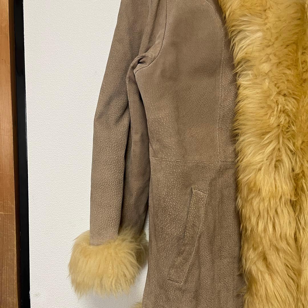 00s y2k ヴィンテージ vkeiグランジスエード レザーファー コート