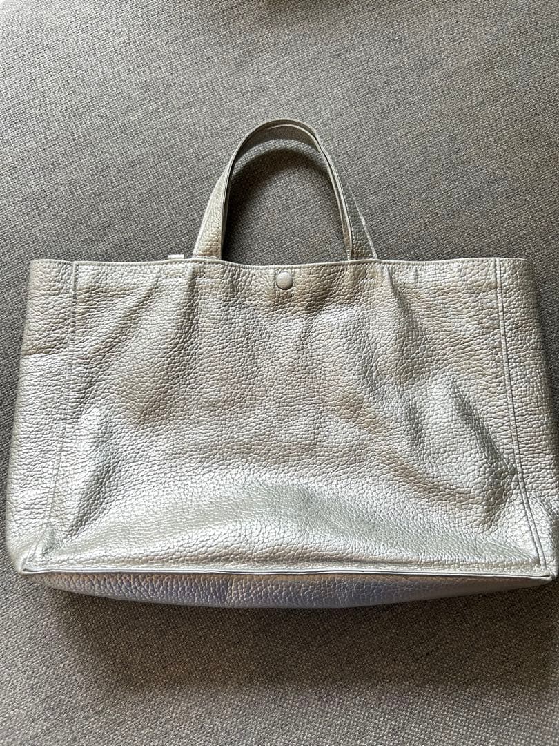 JETSETTER シルバー レザー トートバッグ - メルカリ