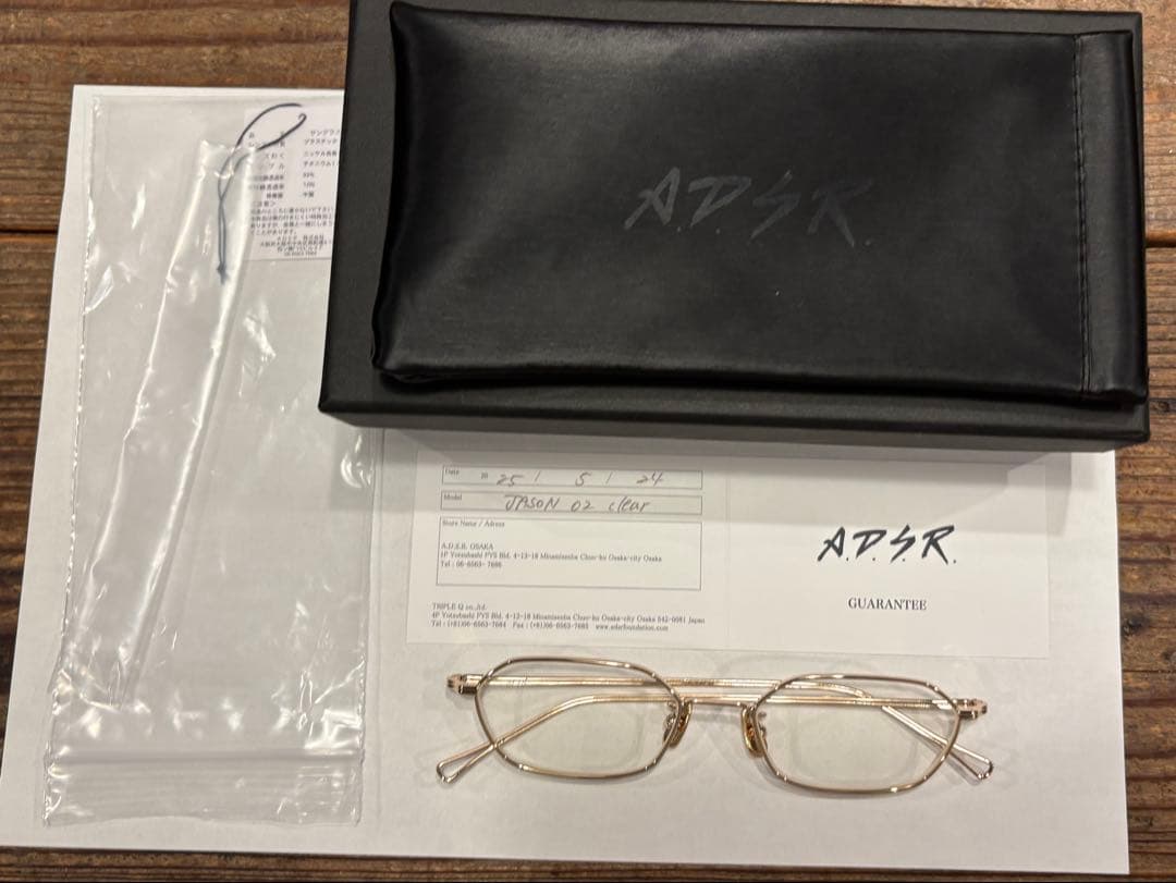 未使用　ADSR JASON 02（Clear） JASON 02(Clear) – A.D.S.R.