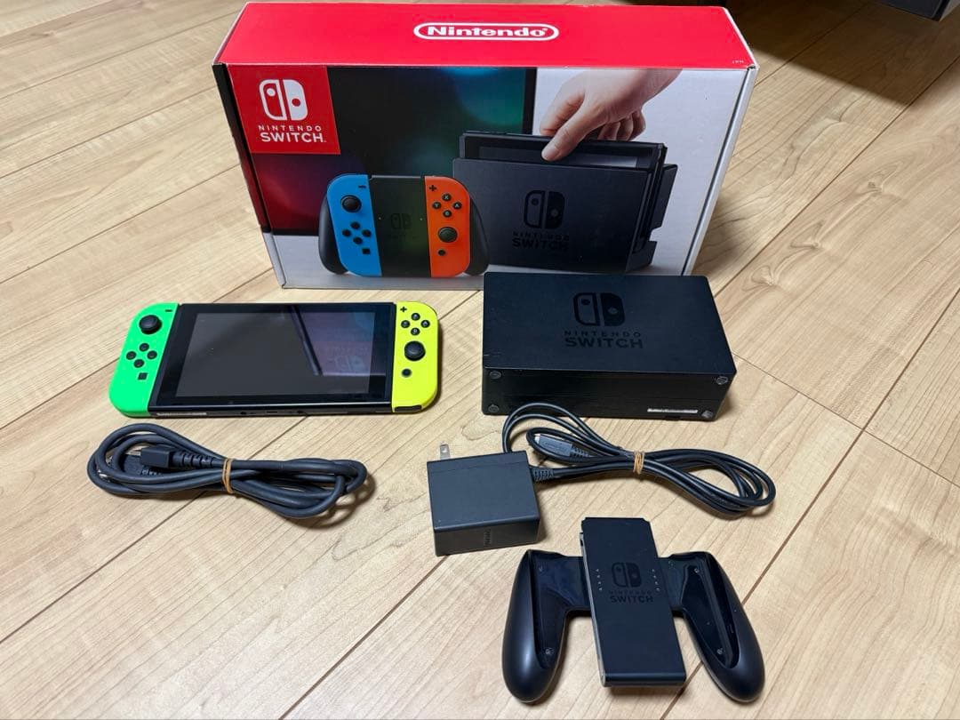 Nintendo Switch グリーン/イエロー ジョイコン - メルカリ