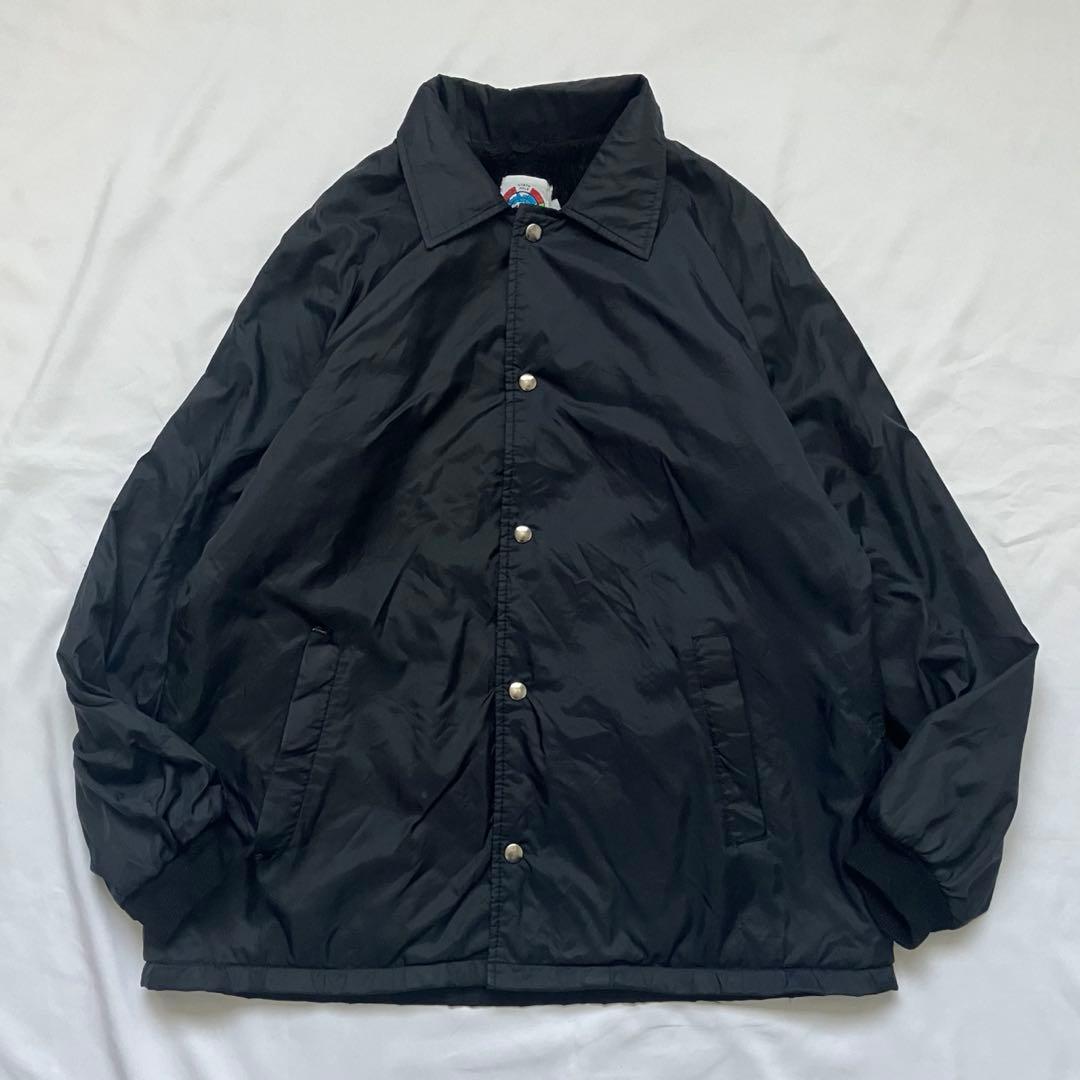 USA製 コーチジャケット L ブラック ナイロン 裏ボア - メルカリ
