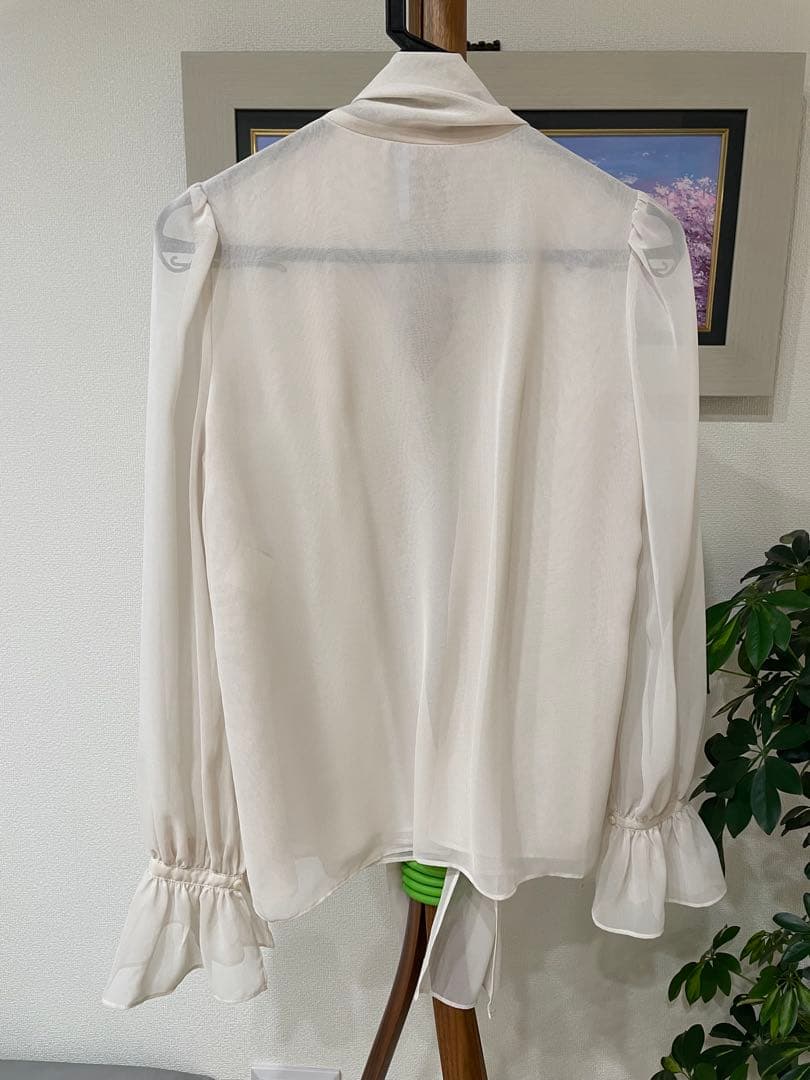 ANAYI アナイシアージョーゼットボウタイブラウス 38