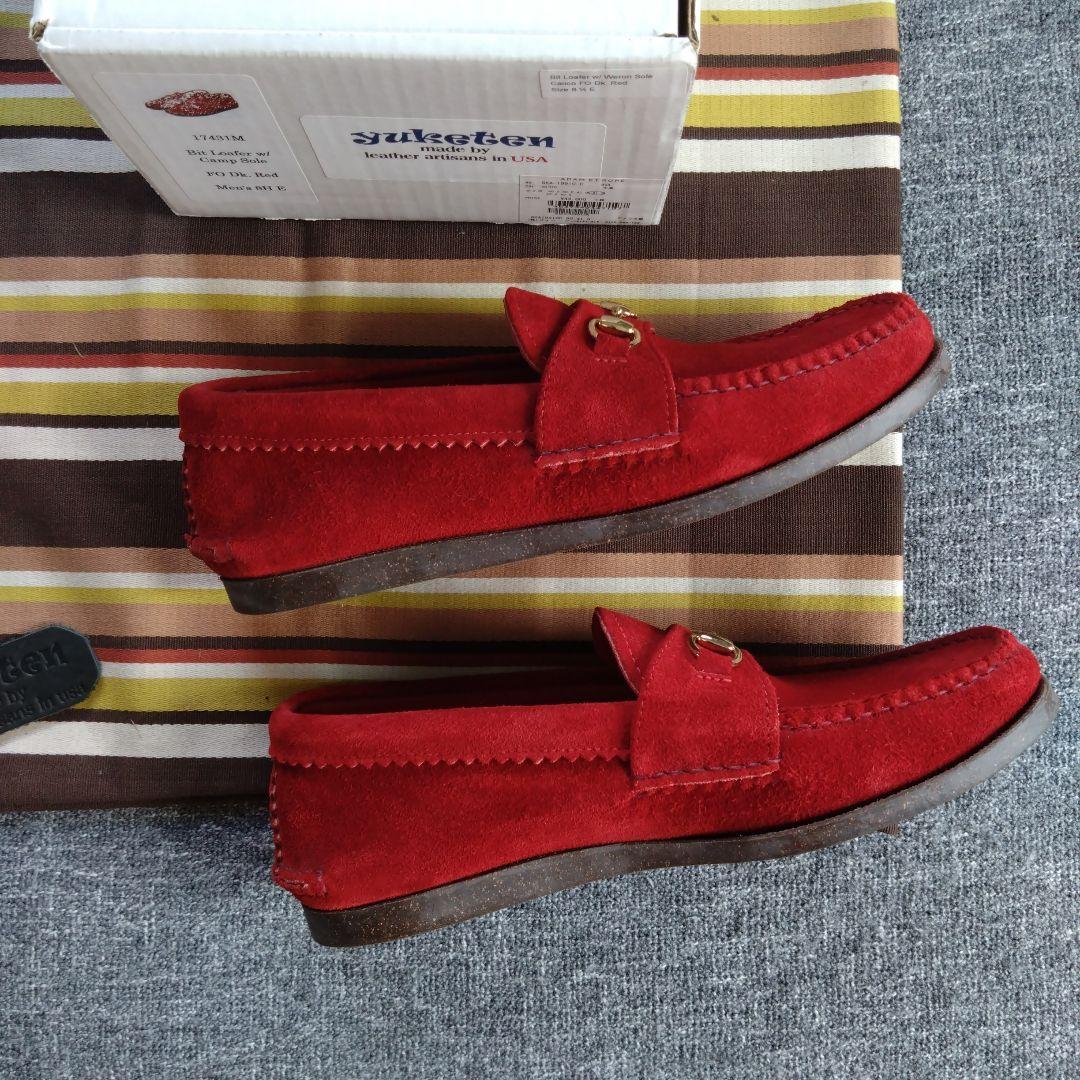 YUKETEN】美品 Bit Loafer w/Camp Sole スエード赤 - メルカリ