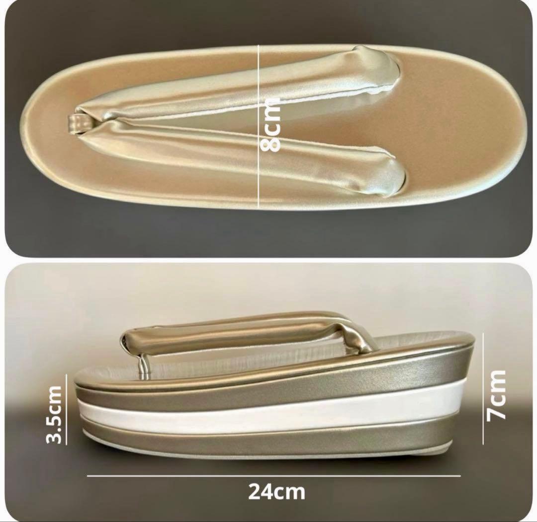 パール塗装エナメル厚底草履バッグセット／NO.15 - メルカリ