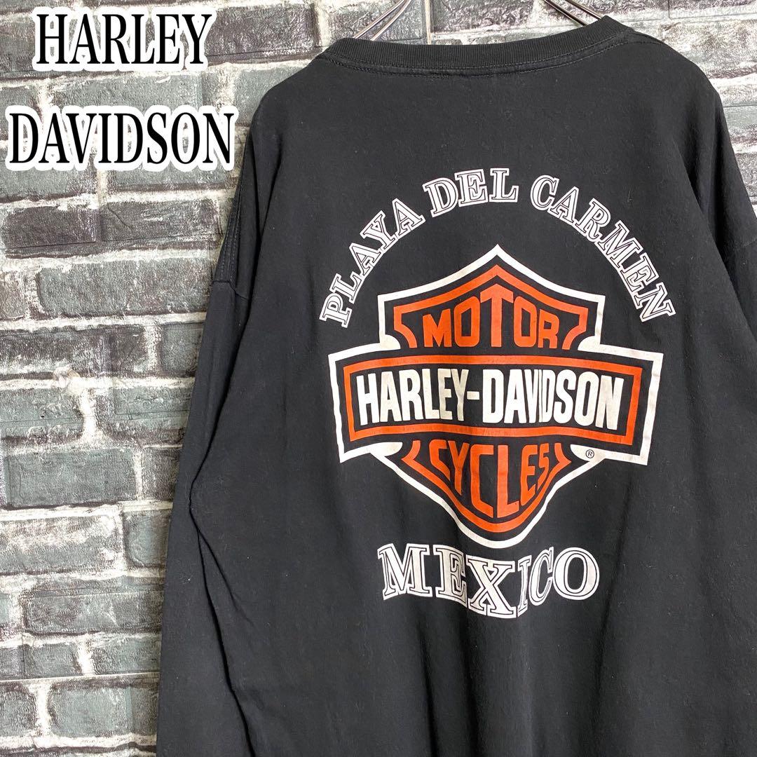 ハーレーダビッドソン ロンT バーアンドシールド 両面デザイン ゆるだ