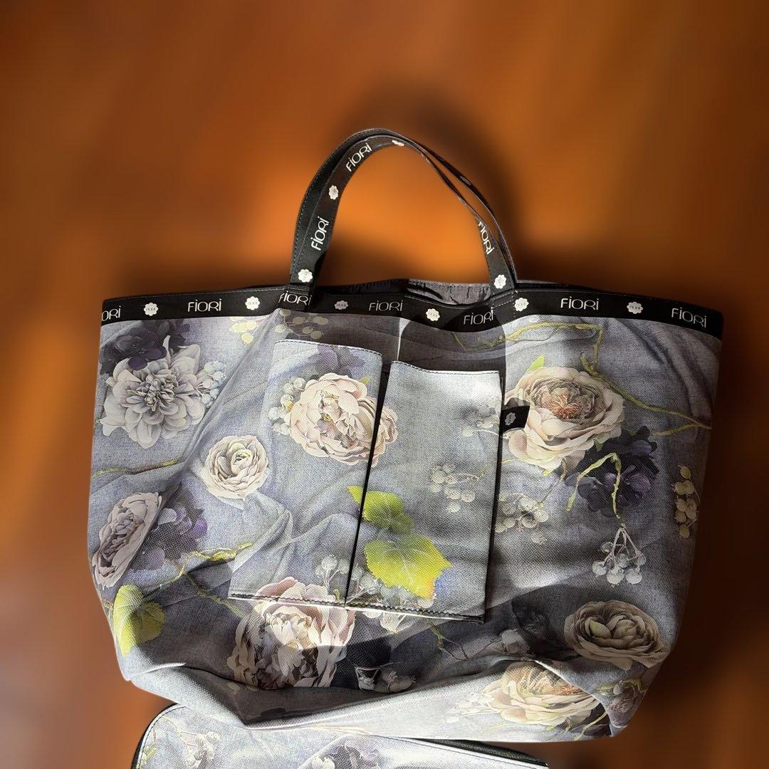 未使用 センソユニコ フィオリ トートバッグ 花柄 A4 軽量 ポーチ付き