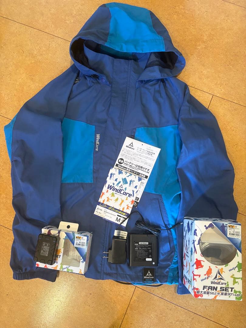 ワークマン シェルジャケット 空調 バッテリー　3点セット ＋ おまけ付き ワークマン 空調服 ウィンドコア 耐久撥水シェルジャケット2025年