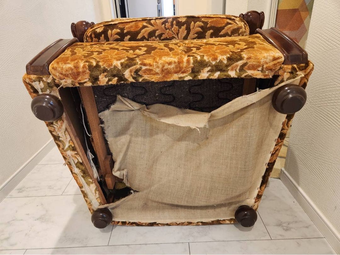 オールドカリモク old karimoku 金華山 アンティーク 1人掛けソファ