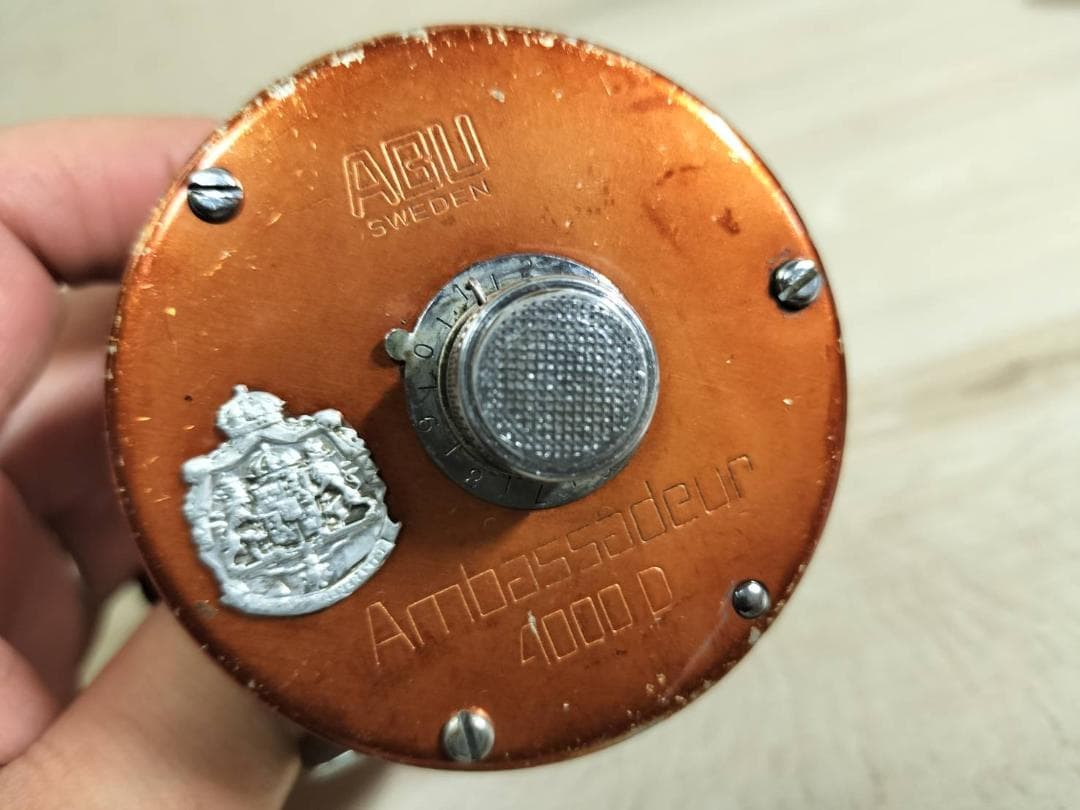 ☆ABU GARCIA アブ アンバサダー 4000D ビンテージリール 橙