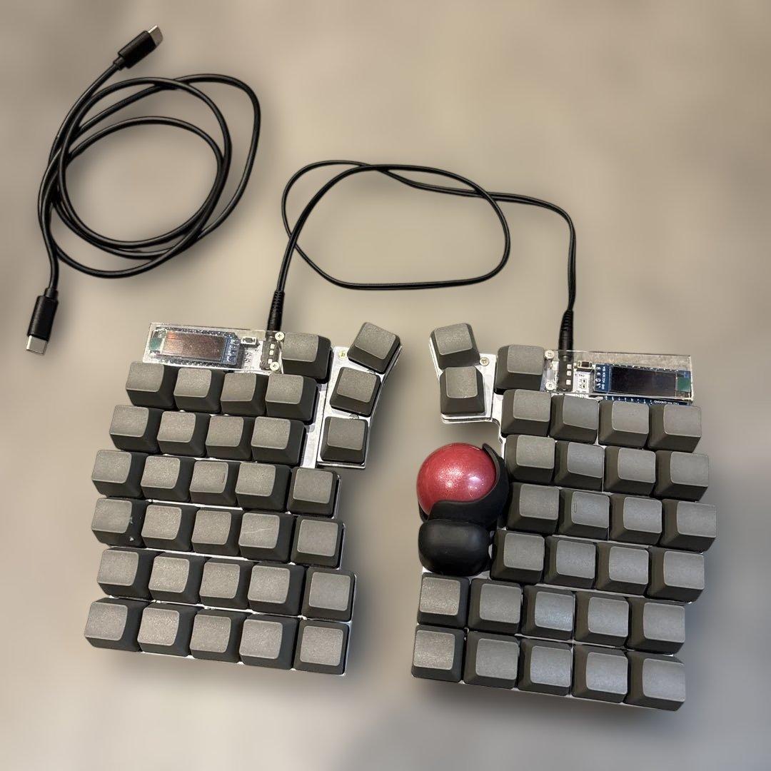 Keyball 61 分割キーボード トラックボール搭載 動作確認済み - メルカリ