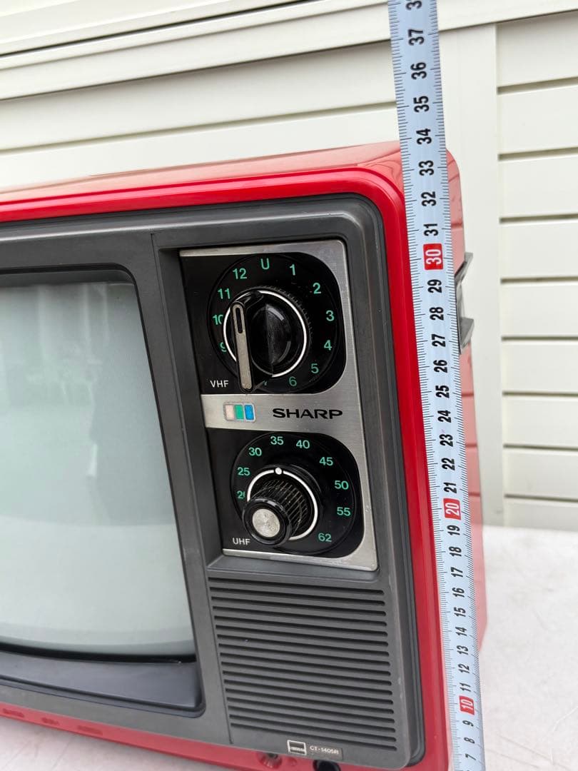 1978年製□昭和レトロ□SHARP ブラウン管テレビ CT-1405R 赤色 - メルカリ