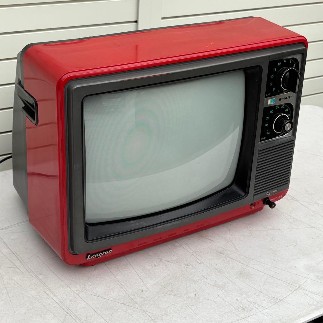 1978年製□昭和レトロ□SHARP ブラウン管テレビ CT-1405R 赤色 - メルカリ