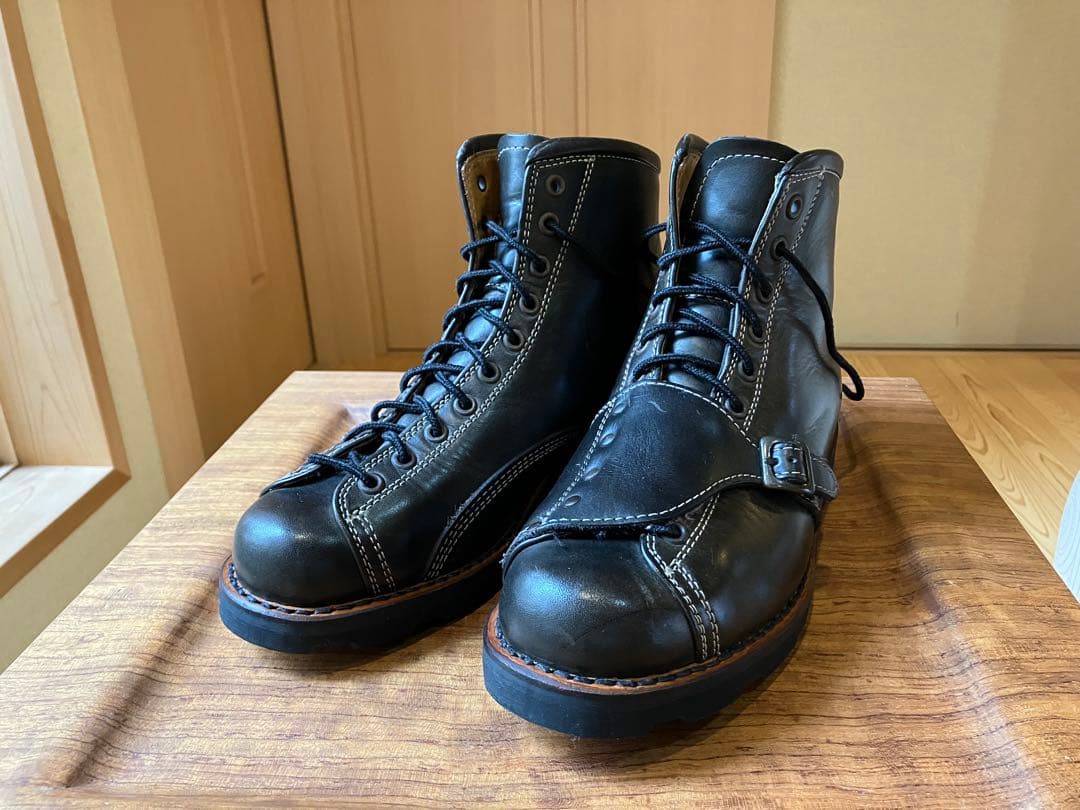 一度着用 美品 安藤製靴 Z 25.0cm NERO バイクブーツ ブラック - メルカリ