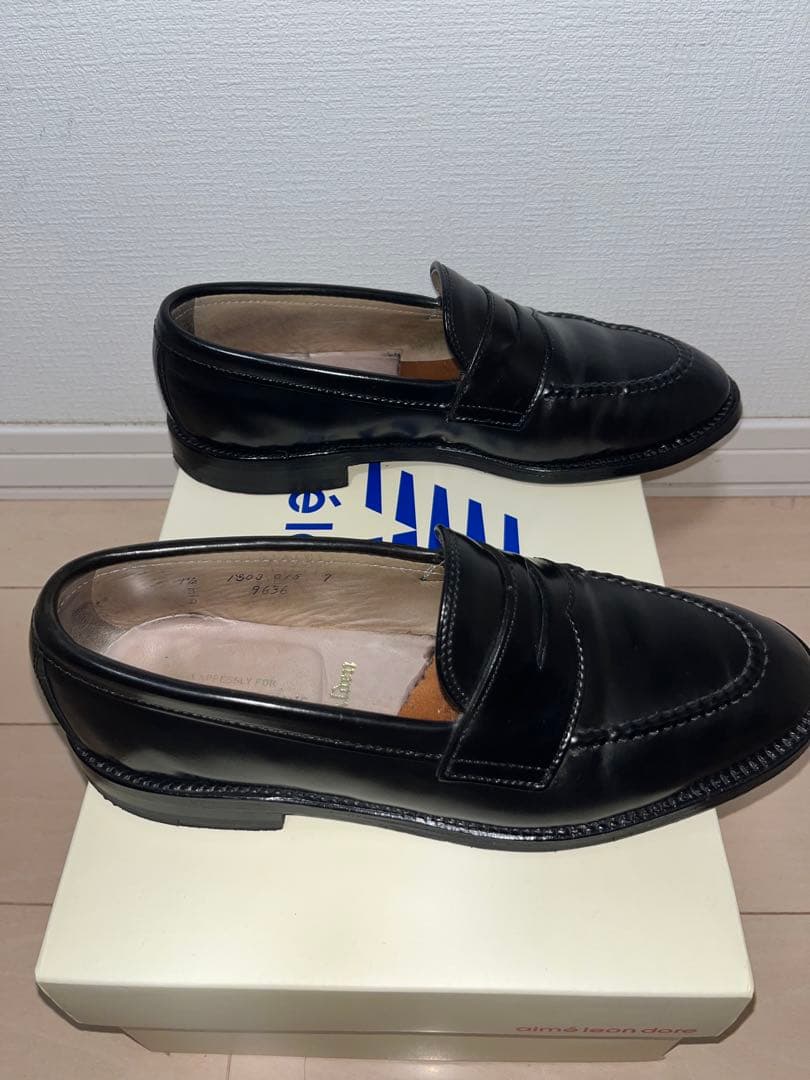 《希少トムラスト》 Alden オールデン　コードバンペニーローファー　7.5D