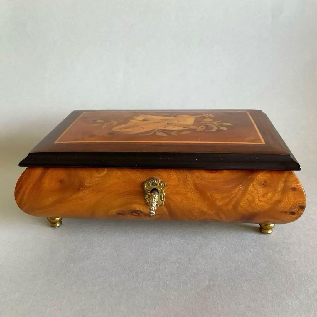 イタリア 象嵌細工 オルゴール 宝石箱 ソレント製 曲「帰れソレントへ