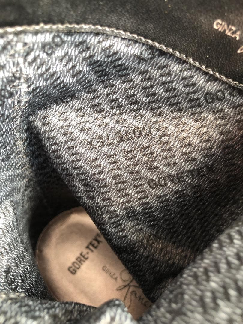 【試着のみ美品】銀座かねまつ ゴアテックスブーツ 23.5cm 黒