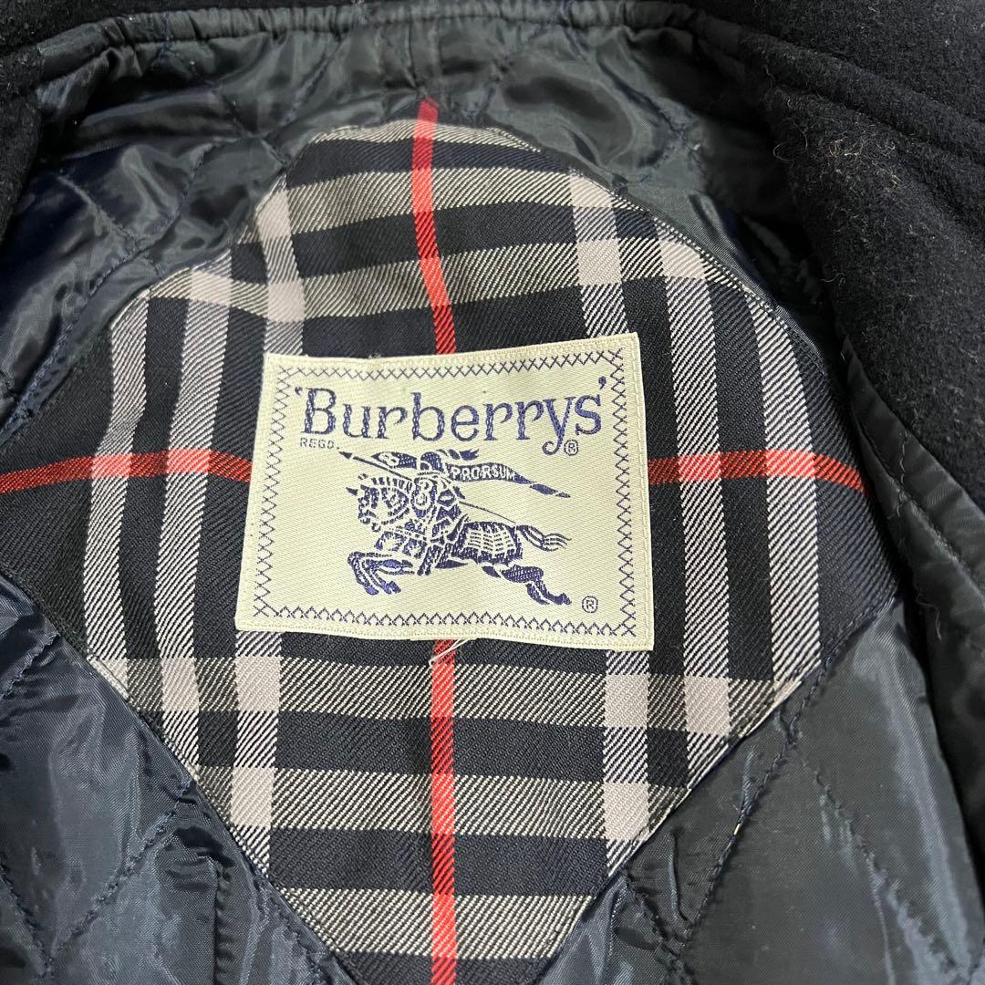 バーバリー フードコート ダブル チェック 金ボタン キルティング