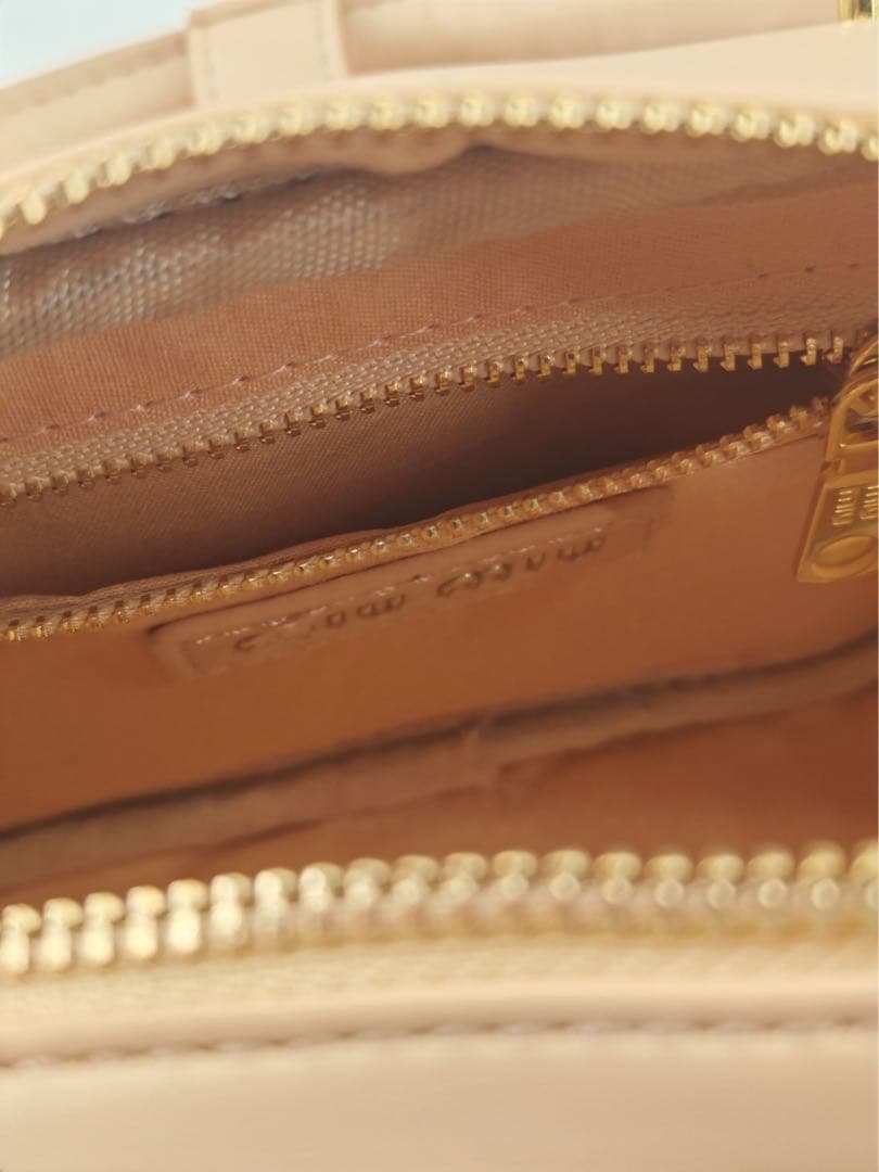 お値下げ】MIU MIU ミニボストン キルティング ベージュ ゴールド金具