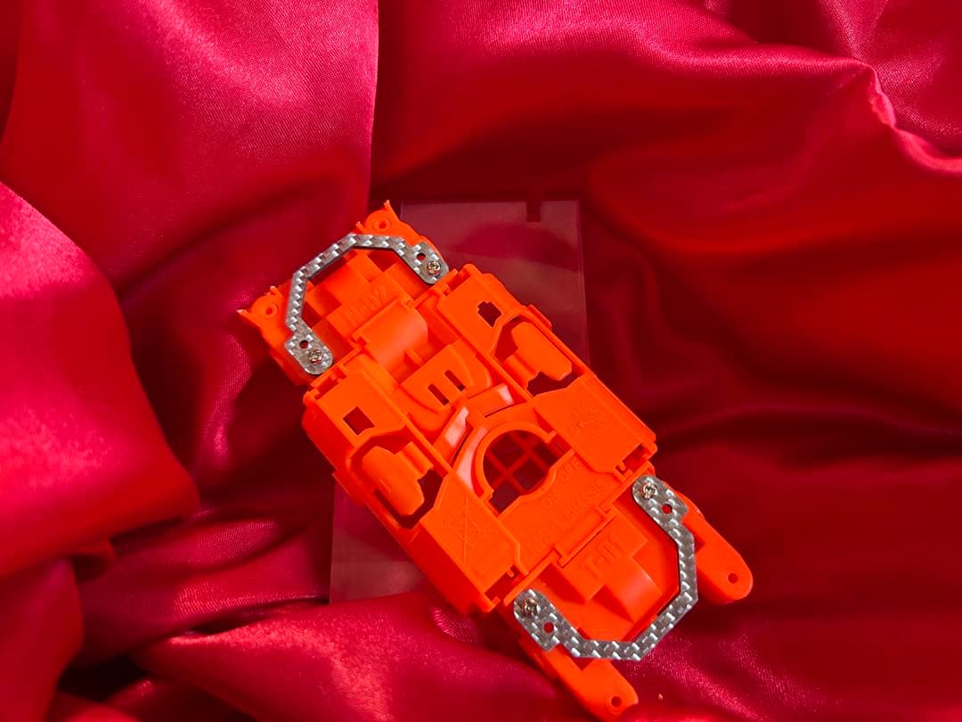 No．1 ミニ四駆 MSフレキ オレンジシャーシ パーフェクトセット