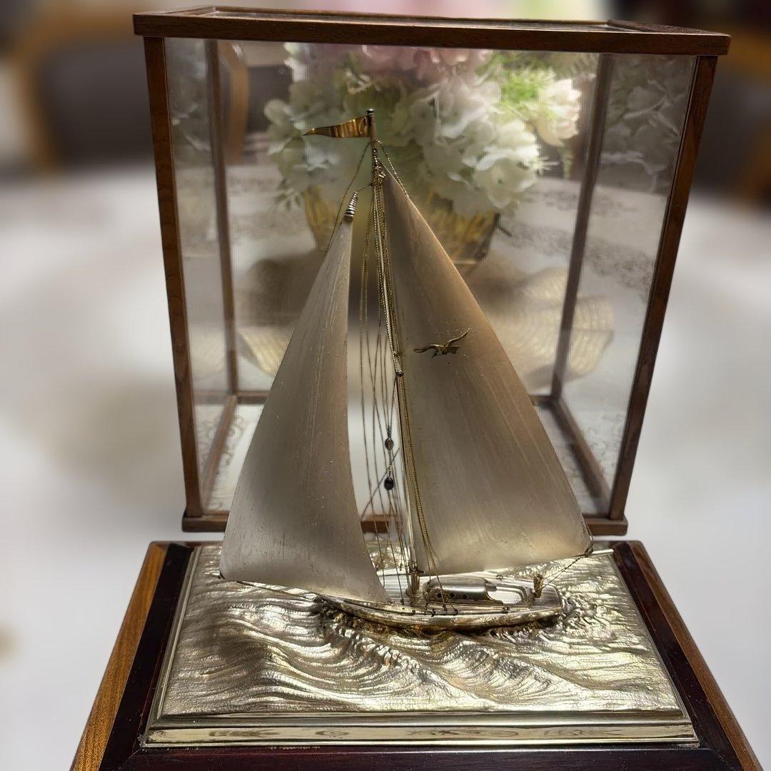 た*く様 銀製 ヨット スターリングシルバー Sterling 帆船模型 昭和レ 2026年最新】 銀製ヨット置物の人気アイテム - メルカリ