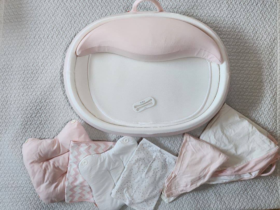 【一部新品】【美品】　ココナニー　クーリングキット付　ベビーベッド kokonanny ベビーベッド クーリングキット 子供服キッズミオ 赤ちゃん