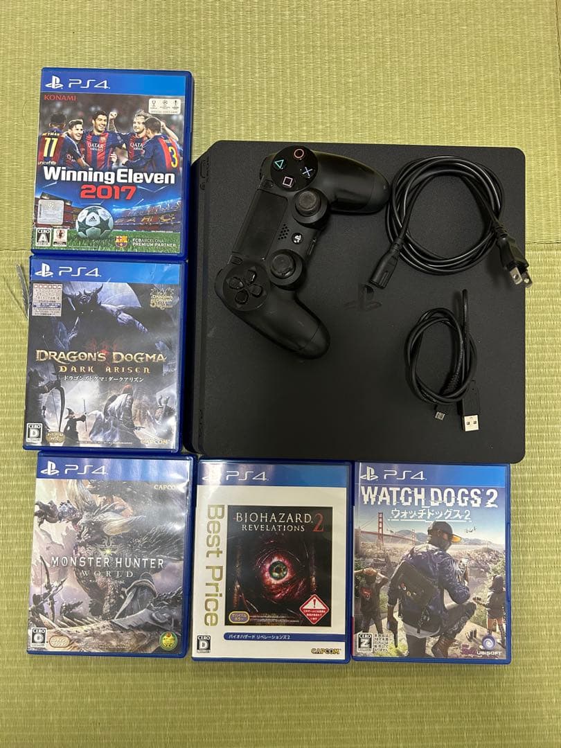 PS4 Slim CUH-2000A 500GB ソフト5本セット 初期化済 - メルカリ